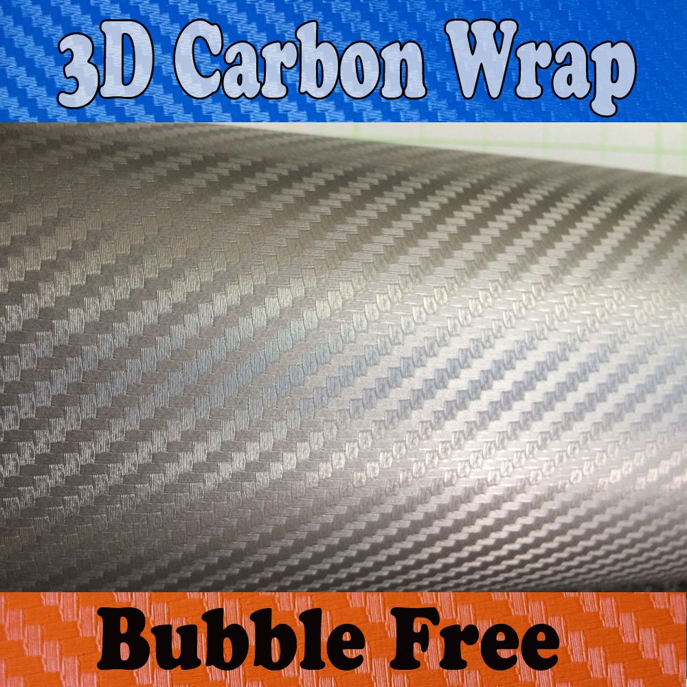 3M Quality Gunmetal 3D Carbon Fiber Vinyl Carbon Fibre Car Wrapping