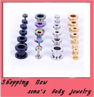 Mix 2-10mm 8 Size Mix 4 Color Stainless Steel Flesh Tunnel Ear Plug Tunnel Body Piercing