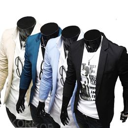 2016 Autumn Korean style small fresh Personality solid Colour Suit men fashion Casual slim Blazers for men size M-XXL,4-colors