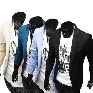 2016 Autumn Korean style small fresh Personality solid color Suit men fashion Casual slim Blazers for men size M-XXL,4-colors