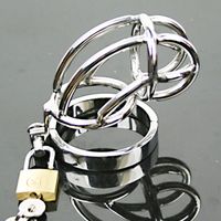 Wholesale Latest Design Stainless Steel Male Chastity device Adult Cock Cage With Curve Cock Ring Sex Toys Bondage Chastity belt