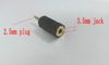 Gold plated 2.5mm Stereo male plug to 3.5mm 1/8" Stereo female jack audio adapter