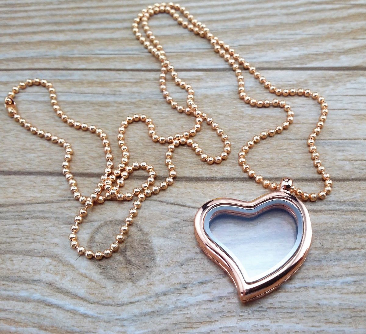 8styles 30mm Living Memory Floating Glass Round Heart Locket Pendant