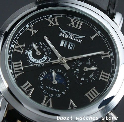 

Hot sell Luxury JARAGAR brand Watch,Automatic Watch Steel Mens wristwatch JR13