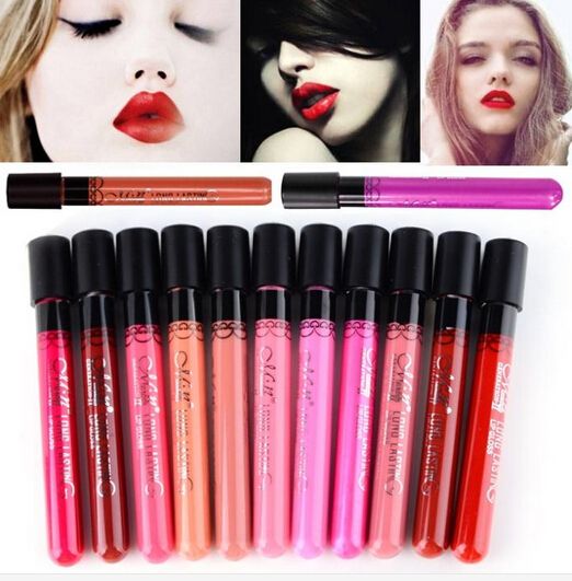 38 färger vattentät flytande makeup läppstift läpp penna läppstift läppglans penna menow m.n. Meinuo Lip Gloss Velvet Matte