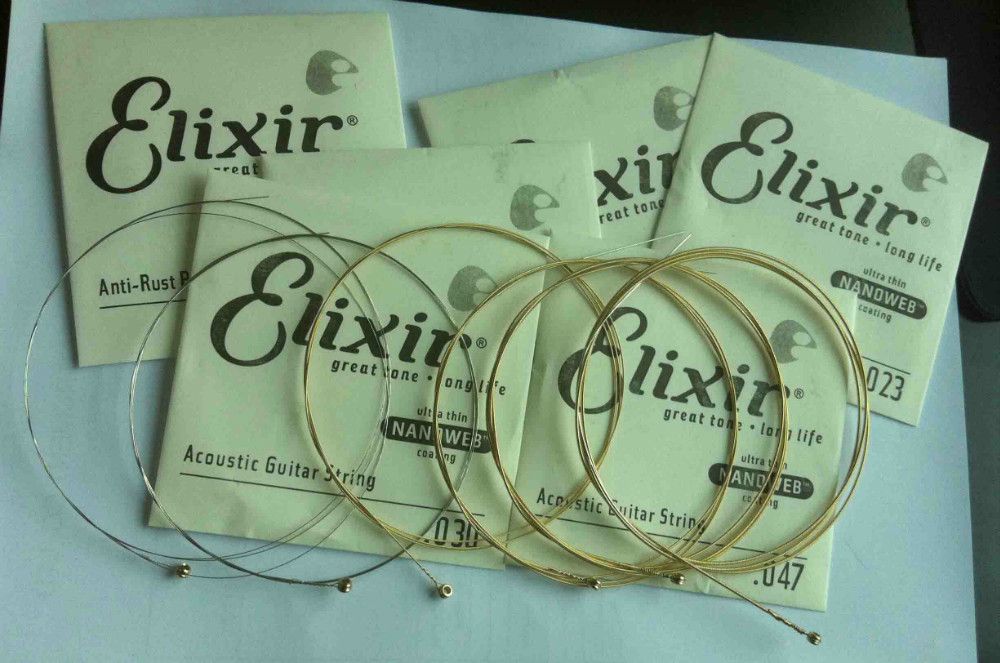 Elixir 11002 Nanoweb Ultra Thin Coating Acoustic Guitar Strings Extra