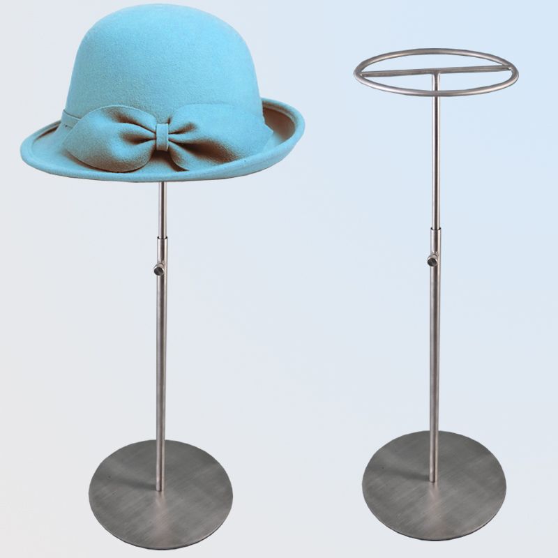 YEON Adjustable Height Stainless Steel Brushed Hat Rack Stand Holder