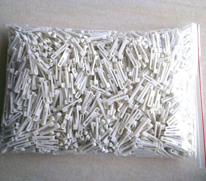 1000 stks puur wit plastic bar veiligheidsspeld ID badge crafting terug pak voor broche DIY Craft2241658