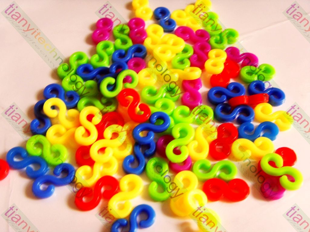 S Clips DIY Loom Refill Bands Bracelet Connector Kids DIY Rubber Band