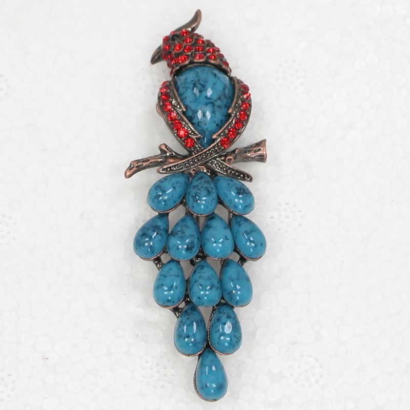 Wyprzedaż kryształ rhinestone papuga pin broszka moda broszki biżuteria prezent C595