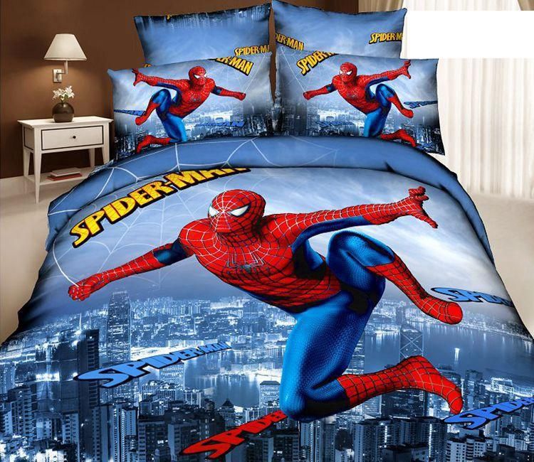 3d Spiderman Kids Cartoon Bedding Sets Bedroom Children Queen Size