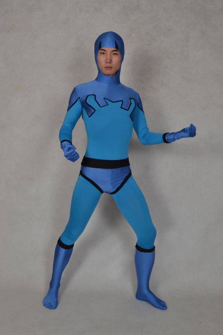 Blue Beetle Ted Kord Version Spandex Superhero Costume Halloween