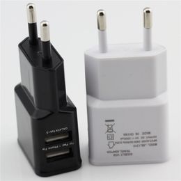 5V 2A US/EU Plug Wall charger 2 Ports Charger Adapter Home Travel Power Adapter For iphone5S 5G 4S SamsungS5 S4 Note3 ipad white and black