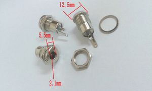 5,5 mm x 2,1 mm DC-Stromanschlussbuchse, weiblich, Panelmontage-Anschlussstecker, Kupfer