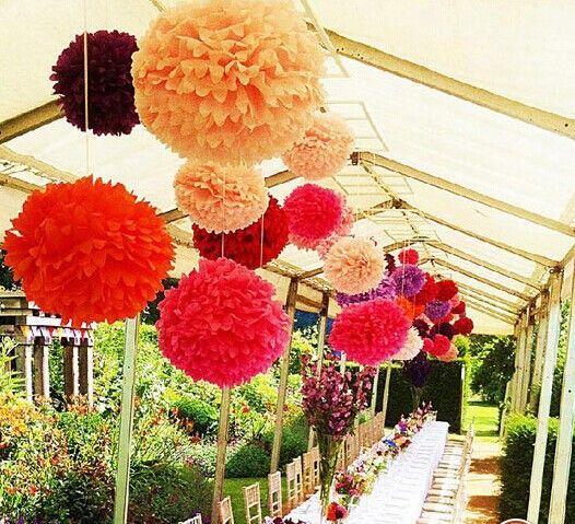 Tissue Paper Pom Poms Paper Lantern Pom Pom Blooms Flower Balls