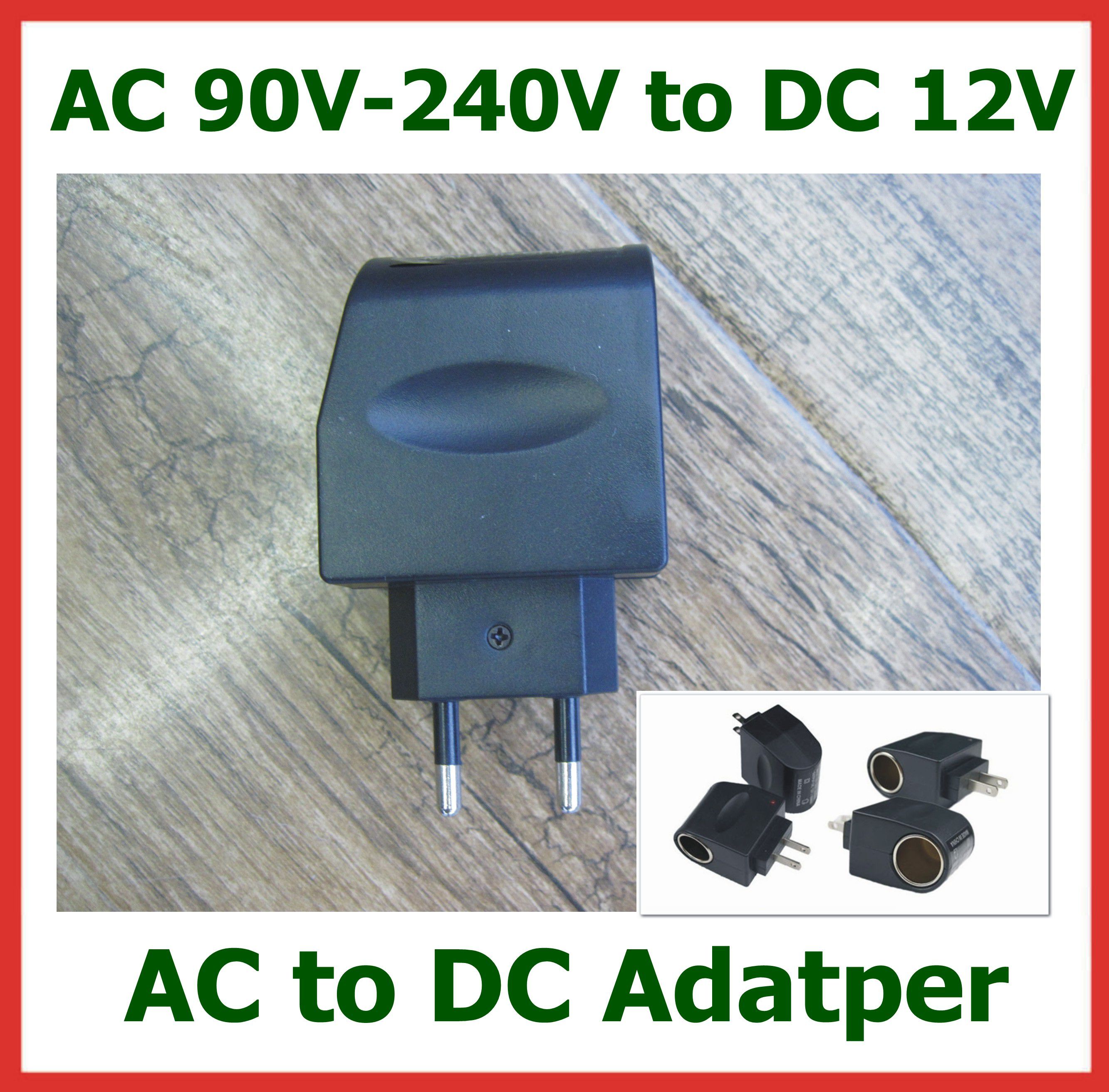 AC 90 240V To DC 12V 0.5A / 500mA EU US Plug Car Charger Socket Adapter