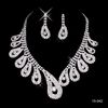 2020 Sistemas de la joyería Pendientes collar nupcial elegante plateado plata Cryatals Rhinestone accesorios baratos para el vestido de noche 150-42