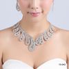 2020 Sistemas de la joyería Pendientes collar nupcial elegante plateado plata Cryatals Rhinestone accesorios baratos para el vestido de noche 150-42