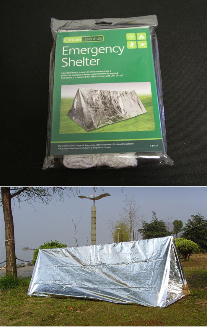 First Aid Emergency Shelter Tent PET Aluminized Film Outdoor Summer
