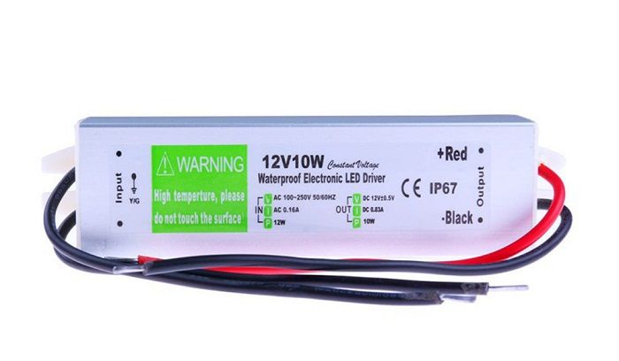 Fuente de alimentación de 12V 10W CA a interruptor de transformador DC para 3528 5050 LED CCTV impermeable IP67 envío gratis