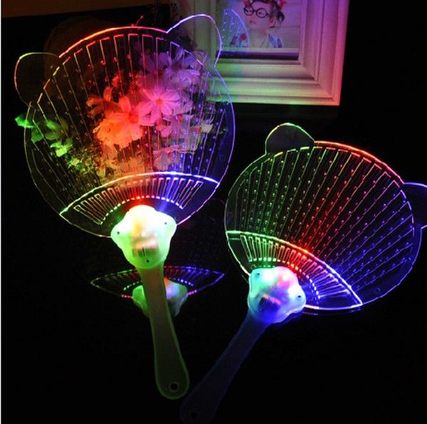 2019 LED Light Fans Glowing Hand Fan Luminous Children Gifts Toy