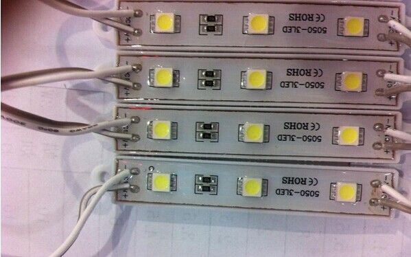 Moduł podświetlenia LED moduł dla tablicy LED Moduły znaków Światła Światła 5050 3 LED zielony / czerwony / niebieski / ciepły / biały wodoodporny DC 12V przez DHL