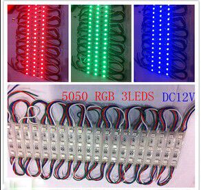1000X подсветка Led модуль для рекламного щита LED знак модули свет лампы 5050 SMD 3 LED RGB / зеленый / красный / синий/теплый / белый водонепроницаемый DC 12 В