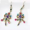 Hot Sales 50Pairs/lot Mixed Style Vintage Bronze Crystal Resin Fashion Earrings earrings New fashion jewelry Women Girls Earrings