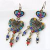 Hot Sales 50Pairs/lot Mixed Style Vintage Bronze Crystal Resin Fashion Earrings earrings New fashion jewelry Women Girls Earrings