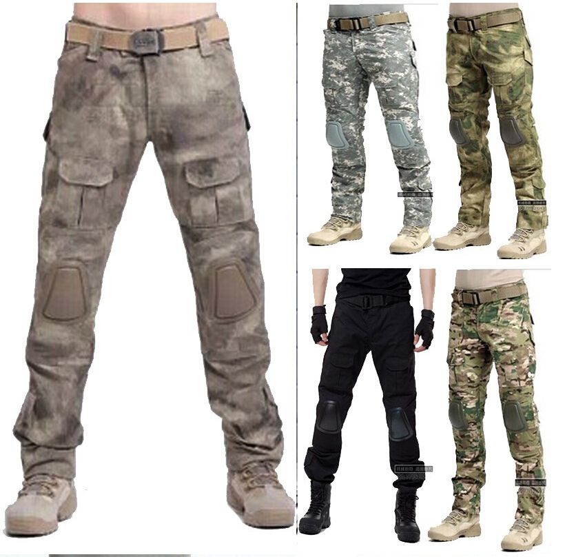 Tactical Mens BDU Rapid Hunting Assault Combat Airsoft Pants With Knee