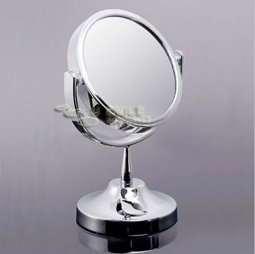Maquillaje de belleza Espejo cosmético Doble cara de doble cara y espejo de soporte # T01