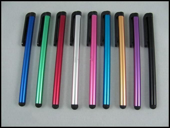 Vente en gros - Stylos tactiles stylet pour écran capacitif avec emballage de vente au détail 10 couleurs