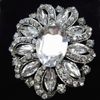 Stile di moda a vendita calda Big Cristalli di vetro Flower Women Weach Eap all'ingrosso Splendido Diamante Lady Costume Pin