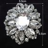 Hot Selling Fashion Style Big Glass Crystals Blomma Kvinnor Brosch Billig grossist Fantastisk diamante damdräkt Pin