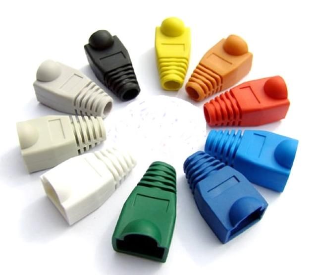 Vente en gros - 1000pcs RJ45 Câble réseau Plug Boots Cap Cat5 Cat6 Nouvelle livraison gratuite