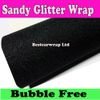 Black Sandy Glitter Vinyl Car Wrap Film With Air Freex