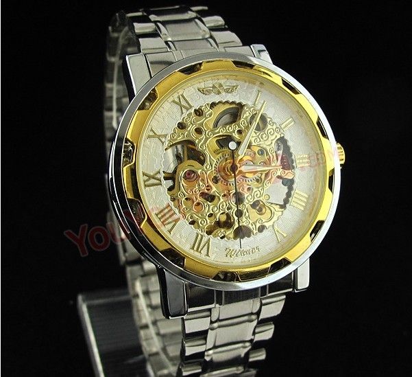 2021 New Winner Fashion & Luxury Clock Mechanical Classic Skeleton Design Military Men's Business Steel Hand Watch