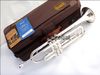Amerikan Orijinal Otantik Çift Gümüş Kaplamalı TR-190GS B Düz Profesyonel Trompet Çan Üst Müzik Aletleri Pirinç