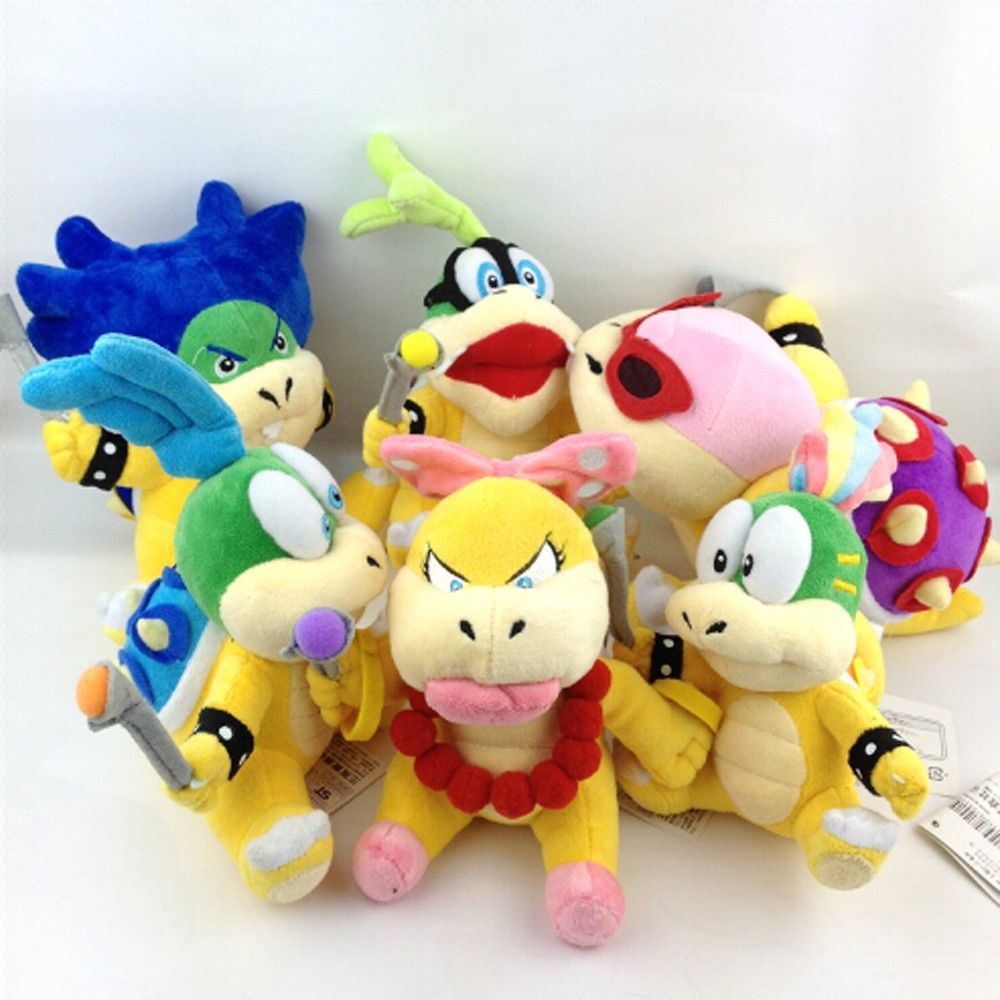 6x Super Mario Koopalings Larry Iggy Lemmy Koopa Roy Ludwig Wendy Juguete Suave De La Felpa De 