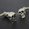 Fashion men shirt skeleton skull cufflinks novelty design high qualtiy gift silver color button garments accessory