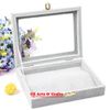 Quality Jewelry Tray With Glass Lid Bracelet Holder Pendant Necklace Tray Jewelry Display Storage Box Jewelry Organizer