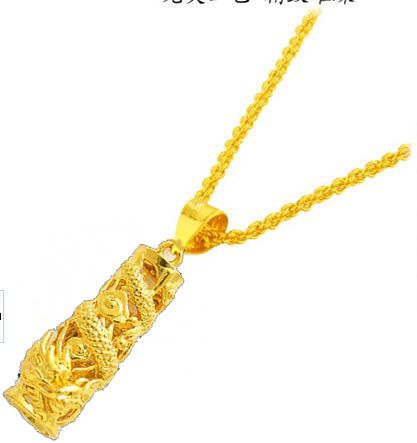 24k gold plated hover dragon pendant necklace , male marry statement chain for 2016 male collier jewelry