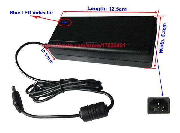 Högkvalitativ DC 12V 3A POWER ADAPTER SUPPLY 12V 36W Adapter 5.5mm x 2,5mm 5,5mm x 2,1 mm Gratis fraktpartier