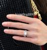 Mode smycken Eiffel Tower Style White Topaz Gemstones 925 Sterling Silver Cz Diamond Engagement Wedding Ring Storlek 5-10 för Love3407