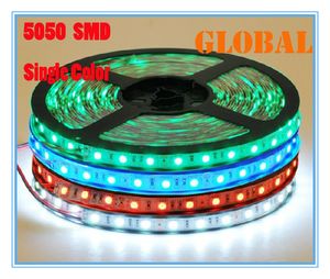 5 metros de fita LED faixa de luz 300leds / M SMD 5050 não-impermeável DC 12V branco / branco quente / vermelho / verde / azul / amarelo decoração de natal para carro