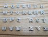 104pcs/lot A-Z Crystal Letter Heart Floating Charm for Glass Living Memory Locket Jewelry Findings Components