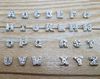 104pcs lot A-Z Crystal Letter Heart Floating Charm for Glass Living Memory Locket Jewelry Findings Components320T