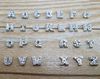 104pcs lot A-Z Crystal Letter Heart Floating Charm for Glass Living Memory Locket Jewelry Findings Components3044