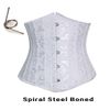 24 Spiral Steel Boned Corset Midje Trainer Midje Training Corsets Underbust Bustier midja Cincher Shapewear Black White XS-6XL308A