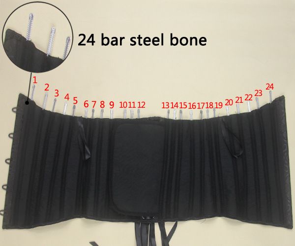 24 Ale-os de la taille en acier Cinchertrainer Traine Corsets Corsets Body Shaper Underbust Corset Plus taille taille Cincher Blackwhitekhaki6346587